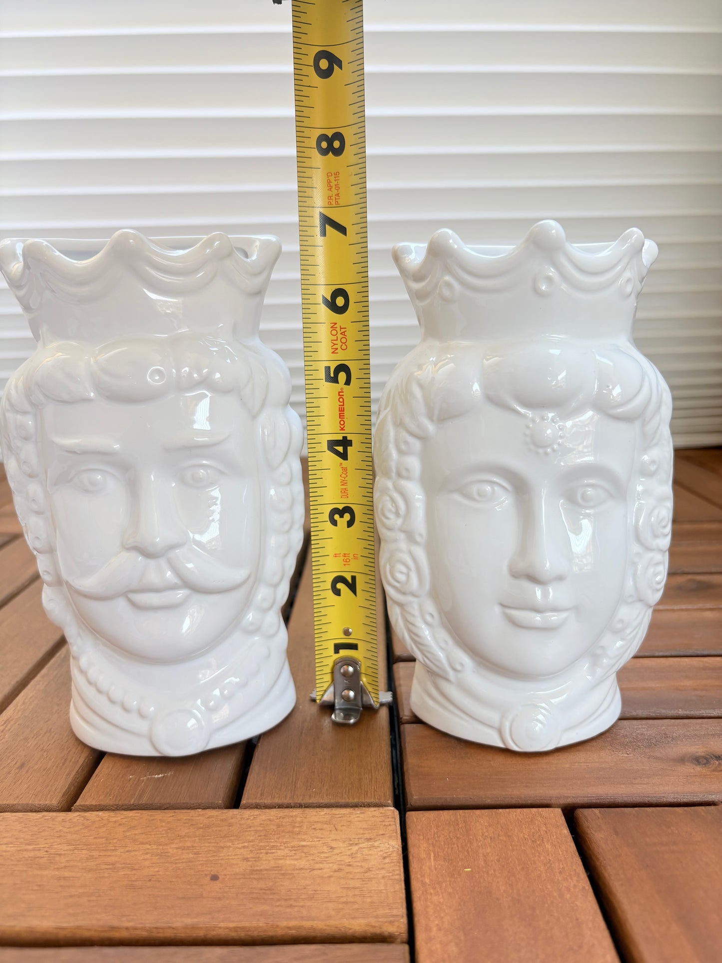 Set Of 2 Italian Moor Head Wall Pockets Planters Gallery Wall