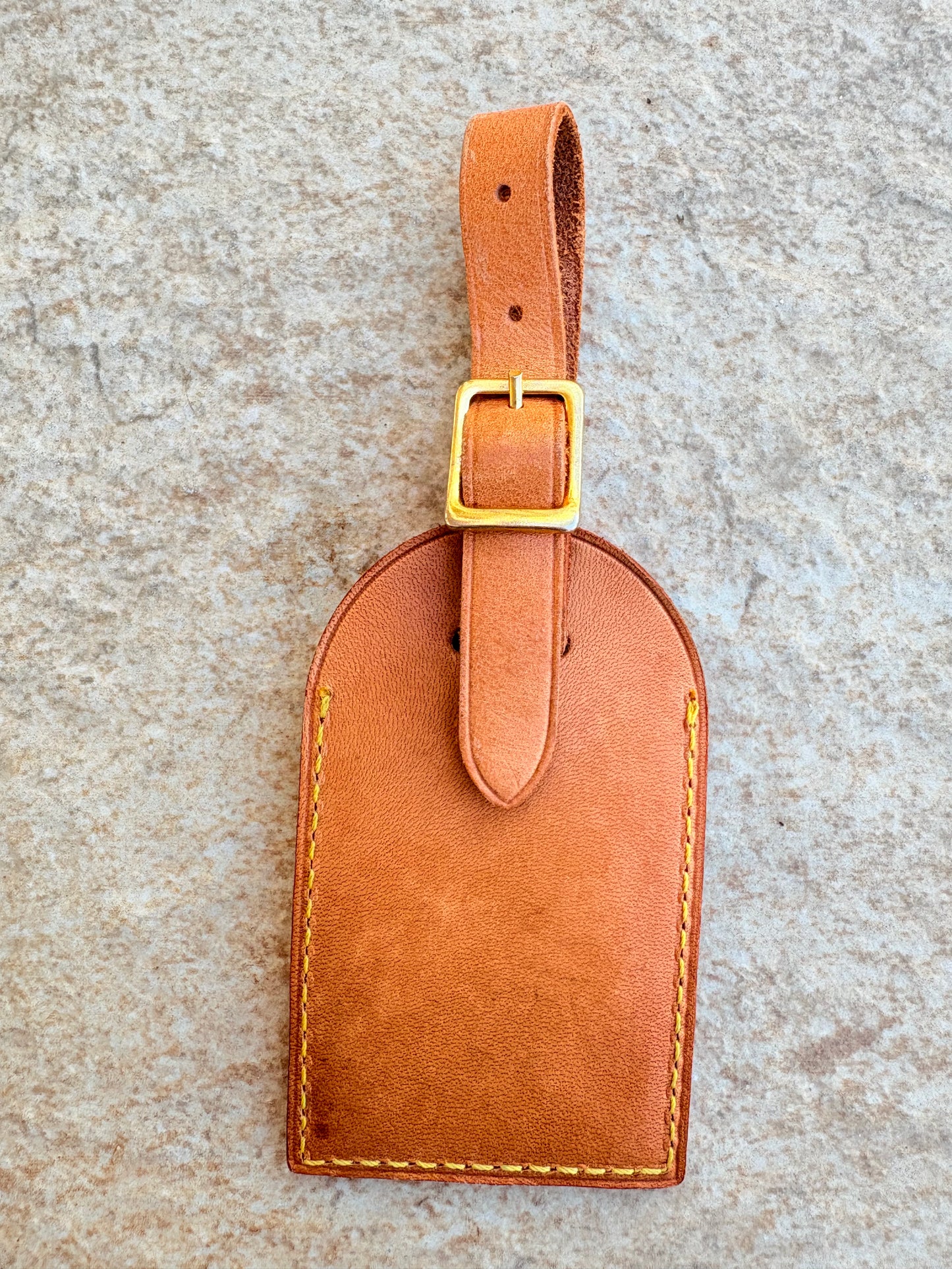 Authentic Louis Vuitton Vachetta Leather Luggage Tag | Made in France