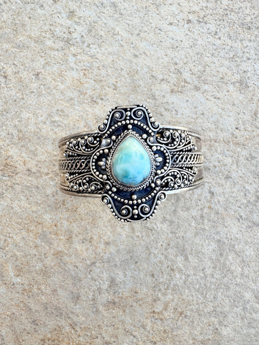 Larimar Bali sterling cuff