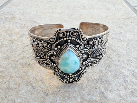 Larimar Bali sterling cuff