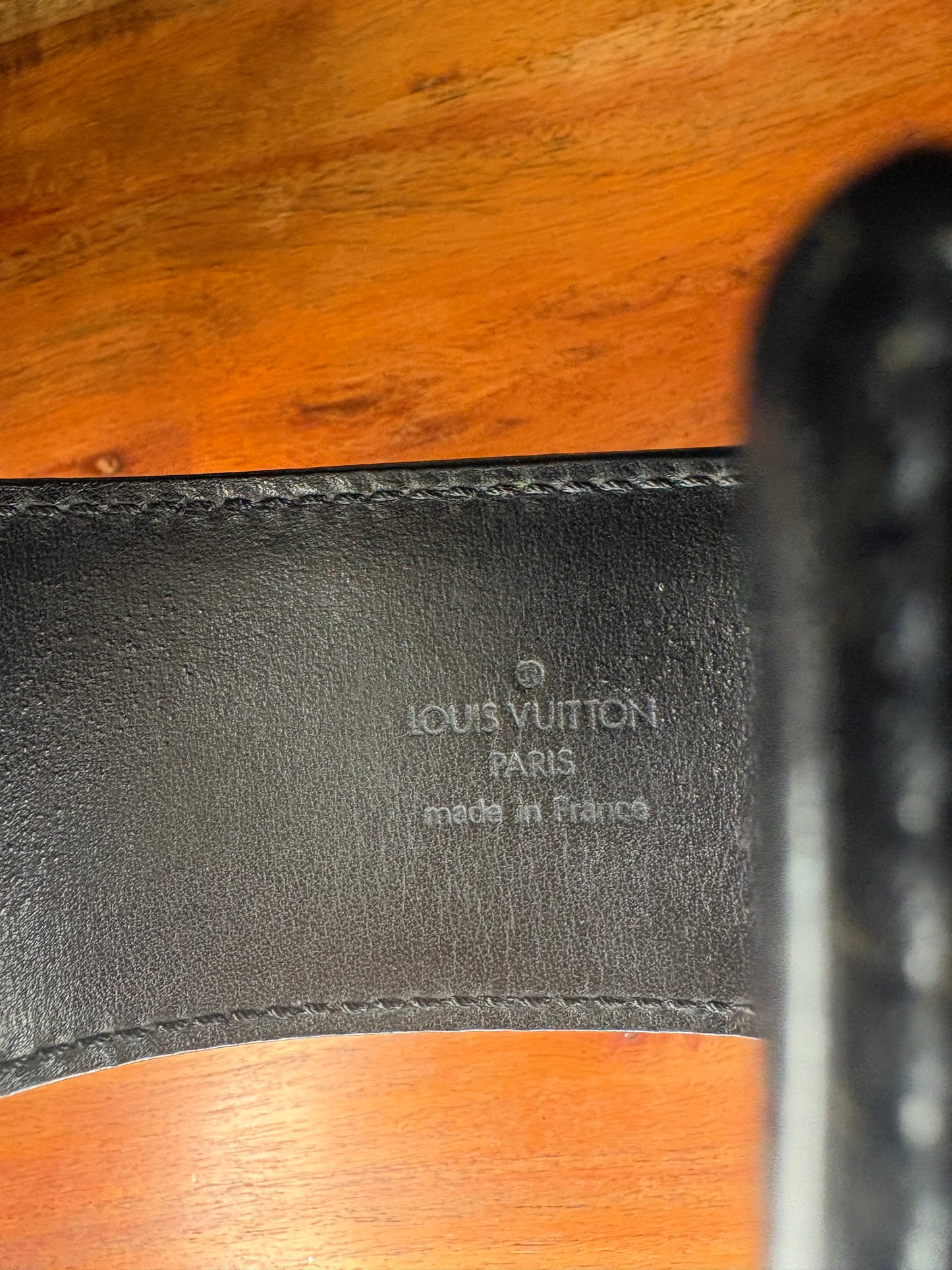 Vintage Y2K Louis Vuitton Patent Leather Damier & Gold-Tone Lock Bracelet