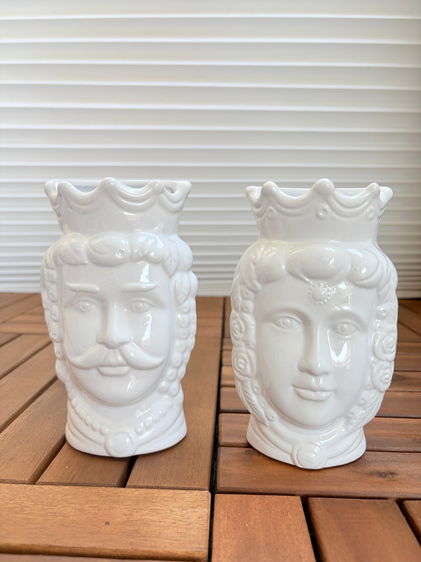 Set Of 2 Italian Moor Head Wall Pockets Planters Gallery Wall