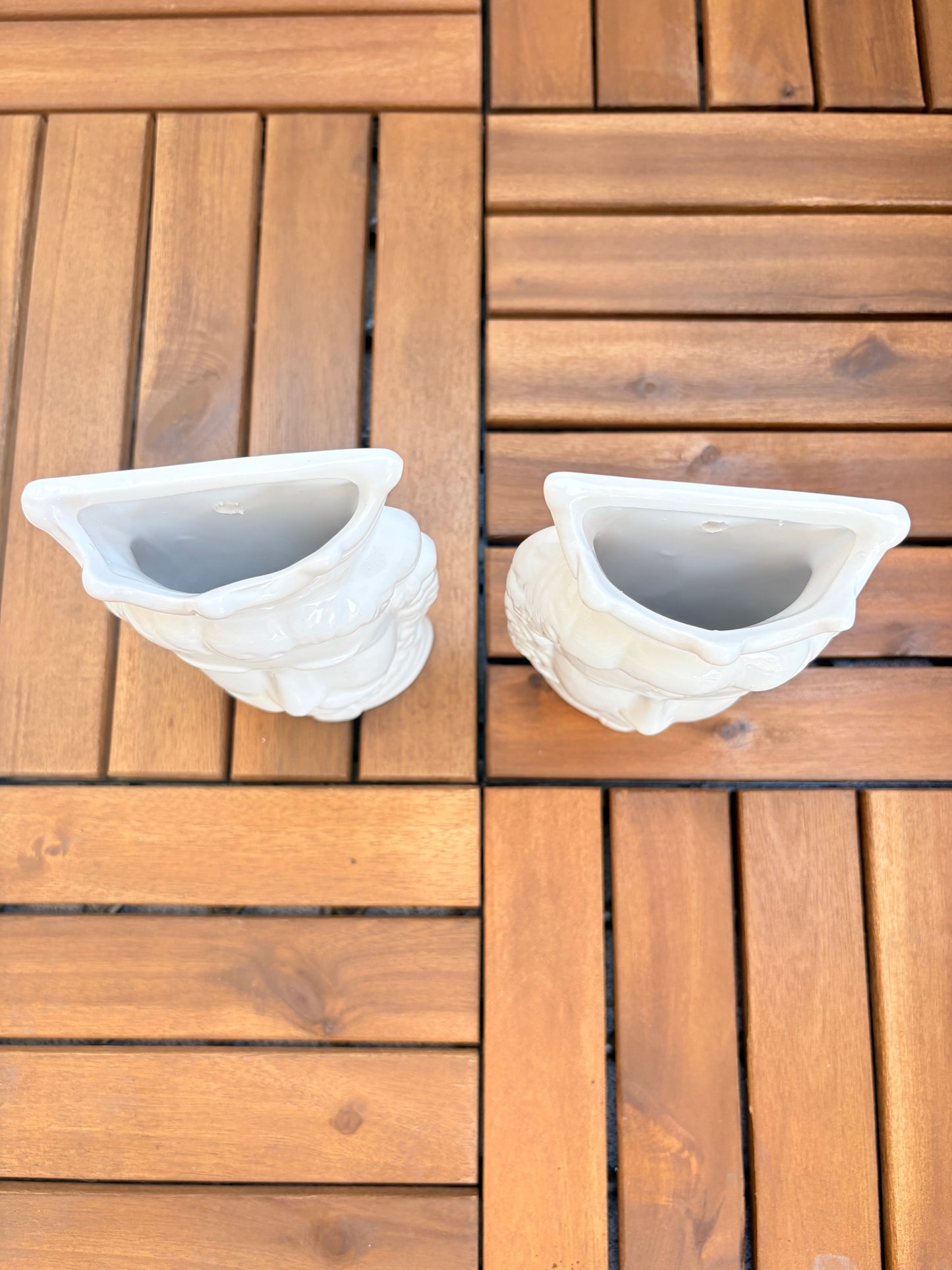 Set Of 2 Italian Moor Head Wall Pockets Planters Gallery Wall