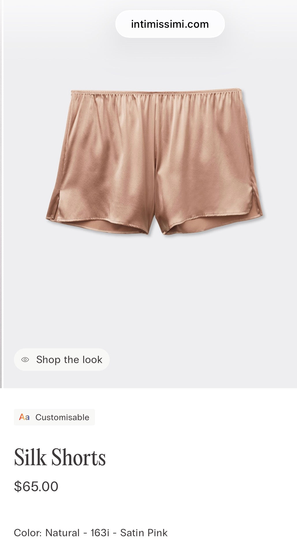 NEW! Intimissimi 100% Silk Shorts  Elegant Summer & Resort Wear