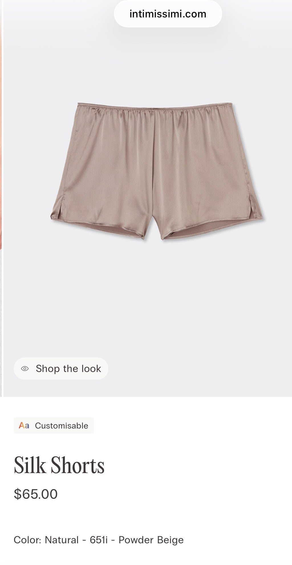 NEW! Intimissimi 100% Silk Shorts  Elegant Summer & Resort Wear