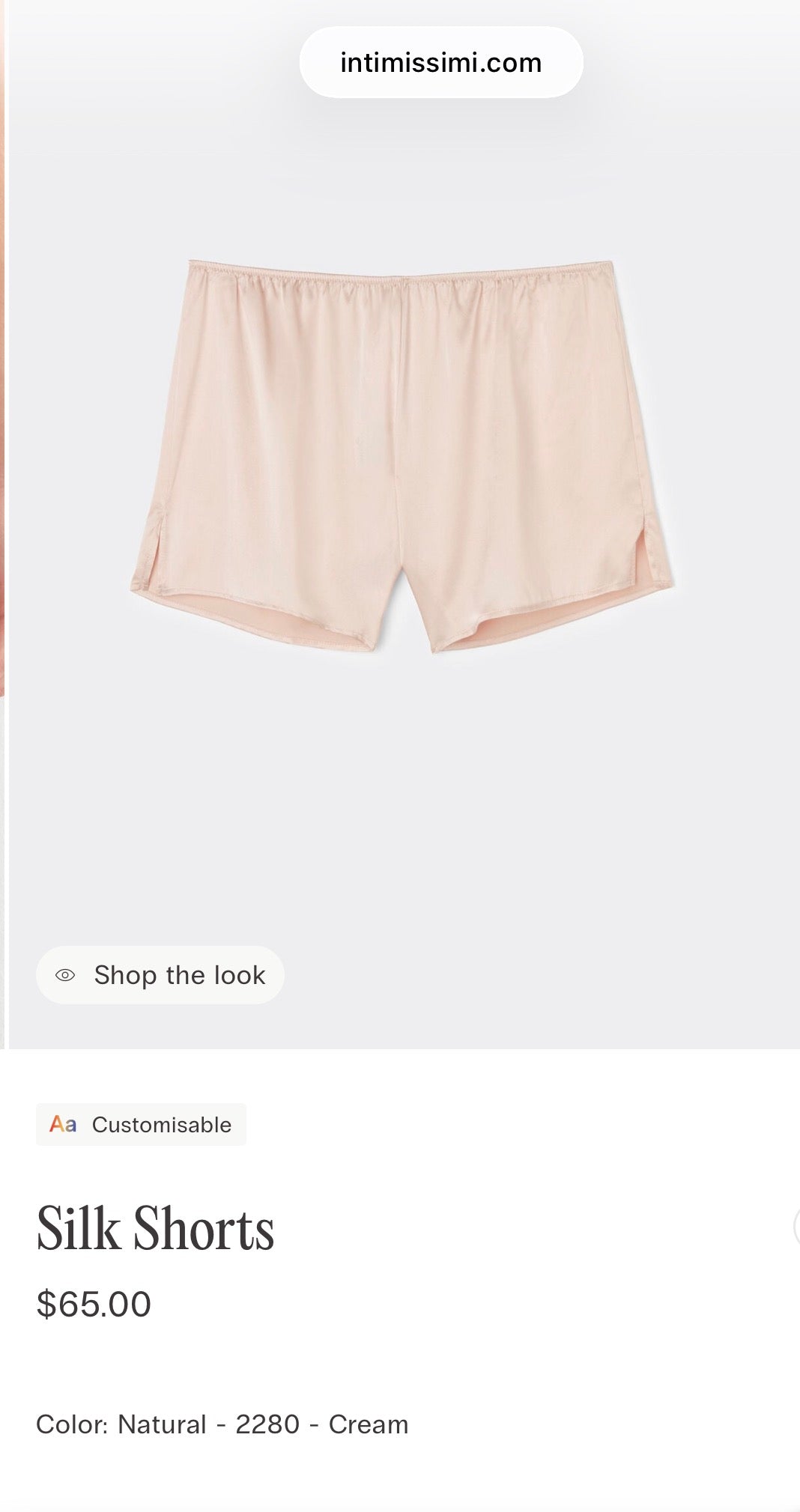 NEW! Intimissimi 100% Silk Shorts  Elegant Summer & Resort Wear